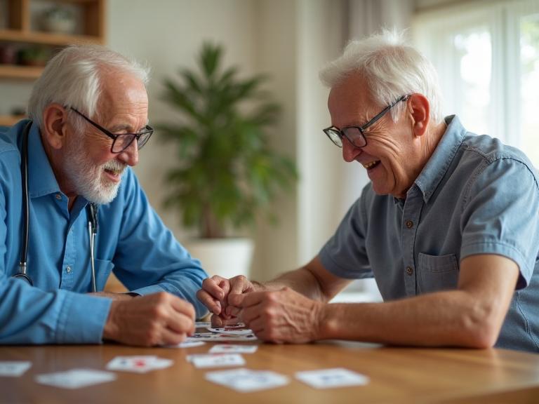 Caregiver offering companionship and daily support at home